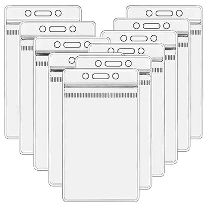 10 Pack Badge Holder Sealable Waterproof Holder Fit Credit Card for Nurses, School and Office
