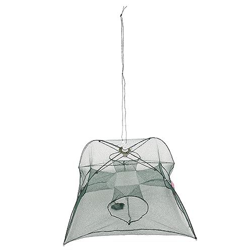 Fishing Net Portable and Foldable Umbrella Fishing Bait Net - Easy to Use Fishing Tool for Crayfish,Shrimp,Crab, Catfish - color: 4 Holes