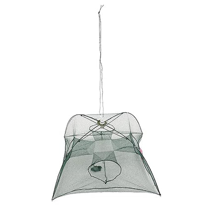 Fishing Net Portable and Foldable Umbrella Fishing Bait Net - Easy to Use Fishing Tool for Crayfish,Shrimp,Crab, Catfish - color: 4 Holes