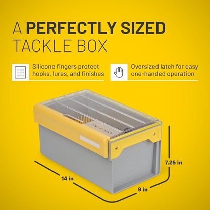 Plano Edge Master Crankbait XL Tackle Storage | Premium Tackle Organization with Rust Prevention, Clear/Yellow - style: Crankbait Xl