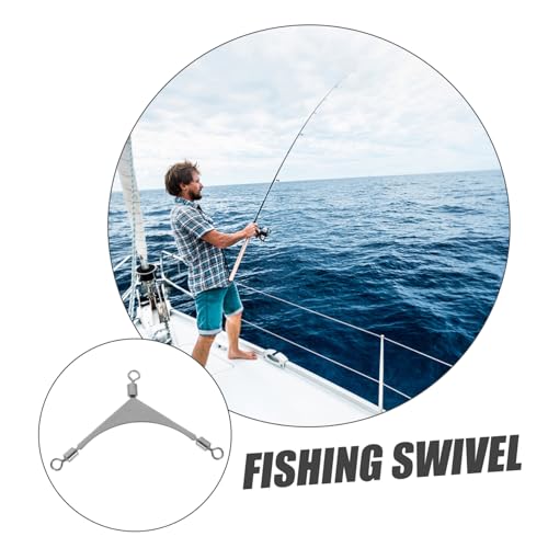 LIOOBO Sea Fishing Three-Prong Swivel Fishing Rigs Fishing Gear Bulk for Bass Cast Saltwater Tackle Connector - size: 4.50X2.80X0.20CM