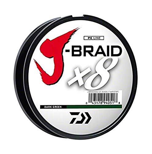 Daiwa J-Braid Grand 8 X 300 YDS Filler Spool - color: DARK GREEN, style: 300 Yards 50 Lb