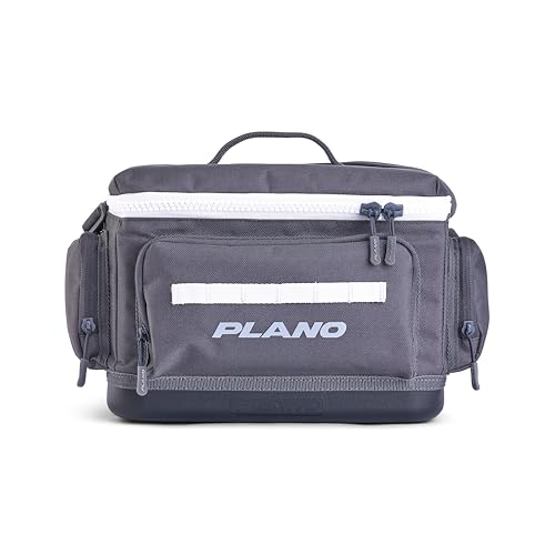 Plano Weekend 3600 Tackle Bag, Cutting-Edge Fishing Tackle Bag, Molded Waterproof Base, Spacious Storage, Die Cut Tool Sleeves, Daisy Chain Attachment Points - color: Slate, style: 3600 Tackle Case