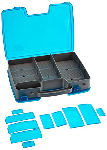 Plano Large 2 Sided Tackle Box, Metallic Gray & Blue, Medium (Pack of 4) - size: Medium (Pack of 4)