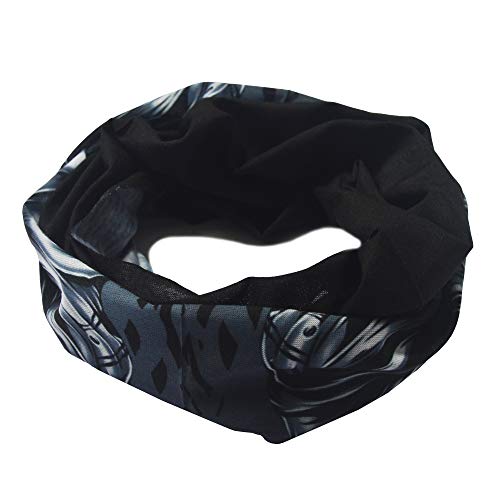 Obacle Neck Gaiter Face Mask Bandana for Dust Wind Sun Protection for Men Women - color: Skull Beard V Teeth
