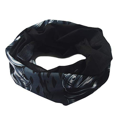 Obacle Neck Gaiter Face Mask Bandana for Dust Wind Sun Protection for Men Women - color: Skull Beard V Teeth