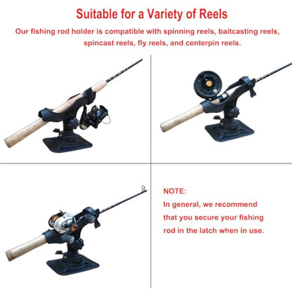 Brocraft Glue-On Inflatable Boat Accessories -/Rod Holder/Anchor Lock System/Bimini Top Base - style: Inflatable Boat Rod Holder