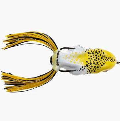 Scum Frog Trophy Series Topwater Bass Fishing Hollow Body Frog Lure with Weedless Hooks - color: Rotten Egg, size: 5/8 Ounce
