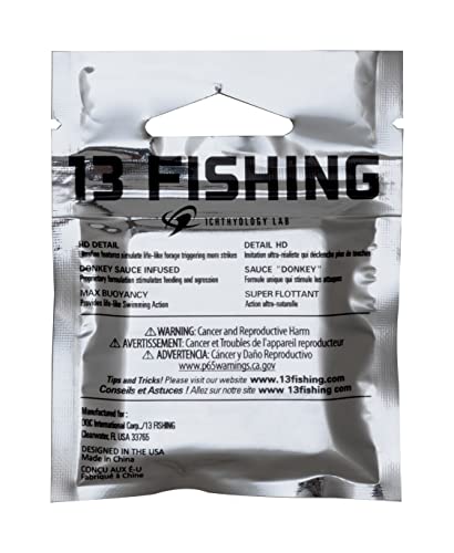 13 FISHING Jeffrey Panfish Plastics, Soft Fishing Lures for Crappie, Bluegill, Perch, and Sunfish, 6 Baits Per Pack - color: Wonder Bread