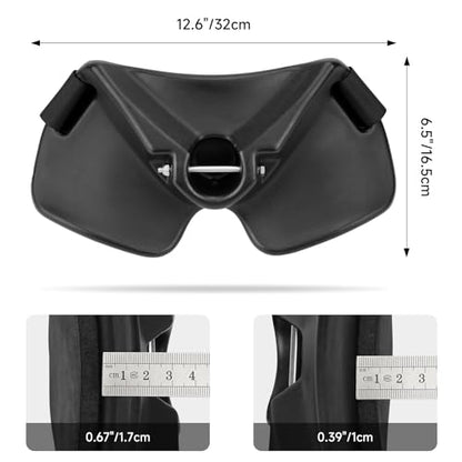 SANLIKE Fishing Belt Rod Holder Adjustable Fishing Fighting Waist Belt with EVA Padded Great Plastic Material Fighting Belt - color: Black