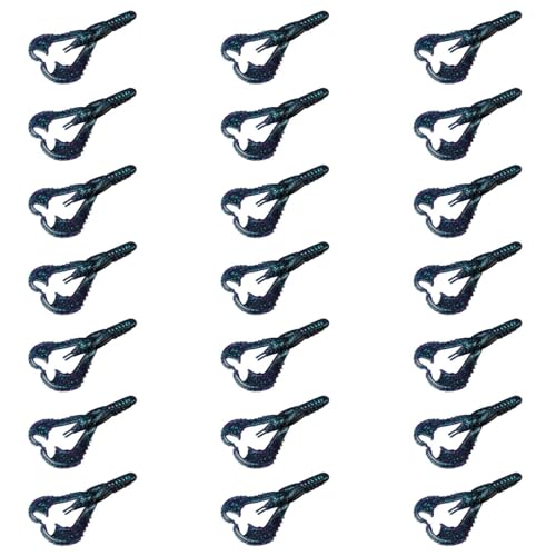 Lunker City Fishing 3" or 4" Karate Craw 3 Pack Bundle Soft Plastic Crawfish Bass Lure Open Claws Bait, 21 Pcs, Made in The USA - color: Junebug, size: 4 Inch