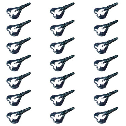Lunker City Fishing 3" or 4" Karate Craw 3 Pack Bundle Soft Plastic Crawfish Bass Lure Open Claws Bait, 21 Pcs, Made in The USA - color: Junebug, size: 4 Inch
