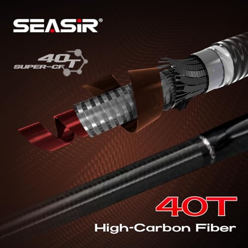SEASIR Salminus Travel Fishing Rod, 4 Piece M/MH Biatcaster Rod | , XF Baitcasting Rod, Portable, 40T Carbon Fiber, Fuji O, EVA Grip, Saltwater Freshwater Bass Trout Big Fish - style: C1804m-xf