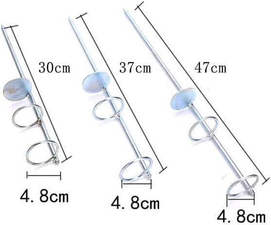 30/40/50cm Portable Stainless Steel Fishing Rod Holder Stand with Ground Spike, Heavy Duty Beach Fishing Pole Support for Sand & Surf, Adjustable Rod Rest for Bank Fishing