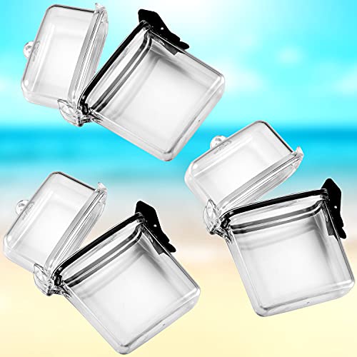 Outus 3 Pcs Waterproof ID Badge Holder Case with Waterproof Buckle 4.72 x 2.95 x 1.57 Inches Floating Sport Case Locker with Adjustable Hanging Rope Plastic Card Dry Box(Clear, Classic) - color: Clear, size: 4.72 x 2.95 x 1.57 Inch, style: Classic