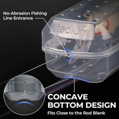 LemonRoad 5 Pcs Fishing Hook Cover Fishing Lure Covers Set Lure Wrap with Vent Holes, 5 Sizes Rod Hook Protection Multiple Bait Storage Attachments for Freshwater Saltwater Gear