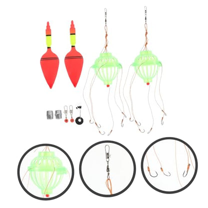 Outanaya Artificial Fishing Lure Buoy Kit Lure Fishing Tackle Buoy and Bait Cage Versatile for Anglers