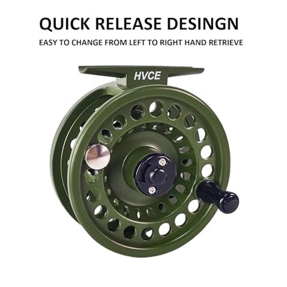 Aventik HVCE Graphite Fly Reel Center Drag System Classic III Graphite 3/4, 5/6, 7/8wt Large Arbor Freshwater Fly Fishing Reels - size: 3/4, style: Only Reel