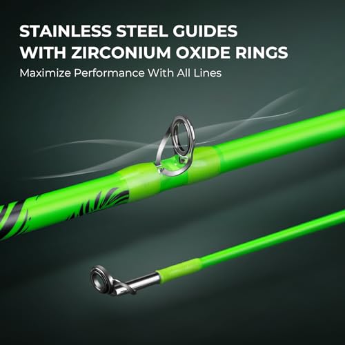 KastKing Zephyr Dual-Tip Fishing Rod and Reel Combo,Spinning & Baitcaster Combo,Dual Tips Section for Different Powers,IM6 Graphite 2-Piece Rod with Extra Tip,Sensitive & Powerful,Freshwater Fishing - style: Cast: 6'0''- Ml& M- Dual-tip Rod - Left Handed(