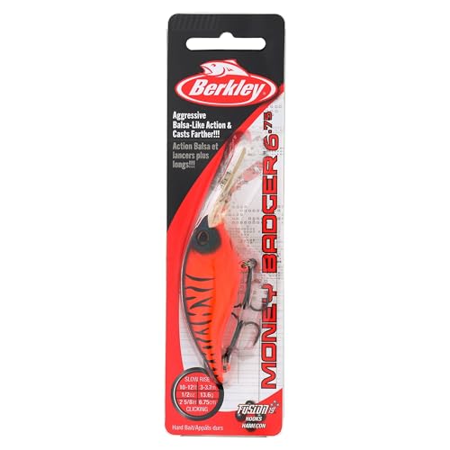 Berkley Money Badger Fishing Hard Bait - color: Blaze, size: 2 5/8in - 6.75 (1/2 oz)