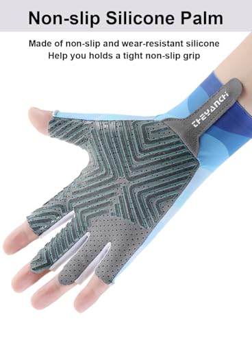 SUJAYU Fishing Gloves Men Women, Sailing Gloves Kayak Gloves Paddling Gloves Rowing Gloves, UV Gloves Sun Gloves Sun Protection Gloves Fly Fishing Gloves for Women Men - color: Grey, size: Large