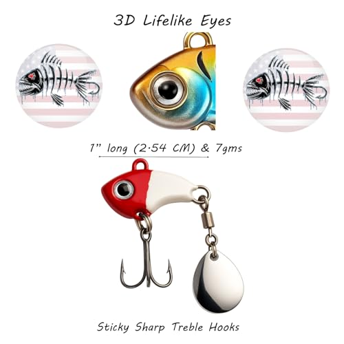 5pc Ice Jig Minnows Fishing Lure - Ice Fishing Bass Trout Walleye Pike Crappie Salmon Saltwater Freshwater Spinner Hard Crankbait Treble Hook Jig Kit - size: Size 7g