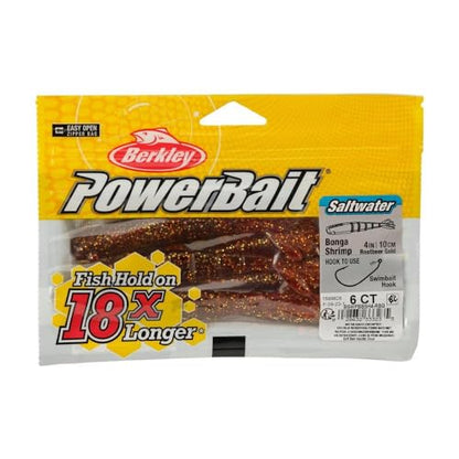 Berkley Berkley PowerBait Saltwater Bonga Shrimp - color: Root Beer Gold