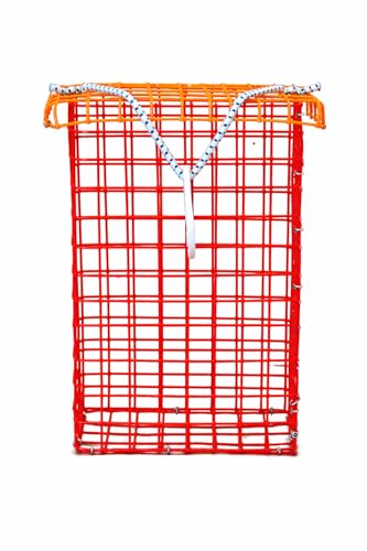 Heavy-Duty Fishing Chum Box – 12” x 7” x 4” PVC Coated Wire Chum Cage – Fits Standard Frozen Chum Blocks