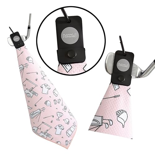 Magnetic Golf Towels for Golf Bags with Clip & Ultra Strong Magnet - Waffle Weave Microfiber Towel for Secure Hold on Bags & Carts - Ideal Club Cleaner & Accessories - Doodle Sketch - color: Doodle Sketch