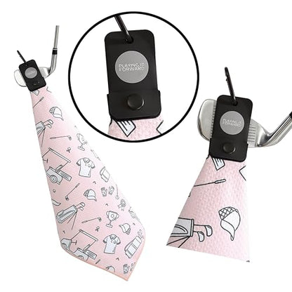Magnetic Golf Towels for Golf Bags with Clip & Ultra Strong Magnet - Waffle Weave Microfiber Towel for Secure Hold on Bags & Carts - Ideal Club Cleaner & Accessories - Doodle Sketch - color: Doodle Sketch