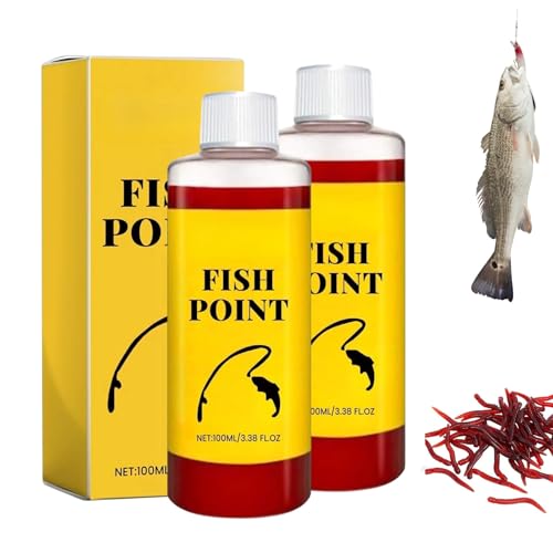 Concentrated Fish Attractant Liquid, Powerful Red Worm Fish Attractant Spray, Enhances Scent & Improves Biteresponse, Professional Lure Enhancer for Trout, Panfish & More - color: 2Pcs