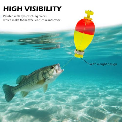 Fishing Bobber Slip Bobbers for Fishing 15 Pcs Foam Snap Weighted Floats Set Bobbers Fishing Tackle Accessories Fishing Supplies - color: F-Weighted Colorful-16pcs