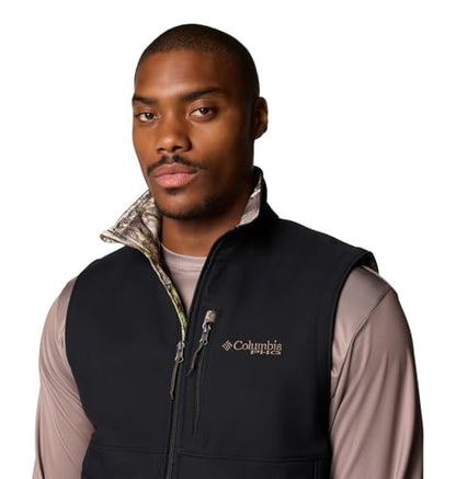 Columbia mens Phg Ascender II Softshell Vest - color: Black/Timberwoods Camo, size: X-Small