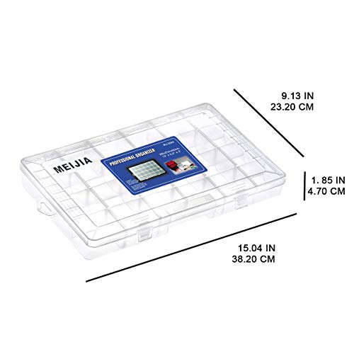 MEIJIA Outdoor Fishing Tackle Boxes, Plastic Box, Plastic Storage Organizer Box with Removable Dividers - Fishing Tackle Storage,Off-White - size: Large