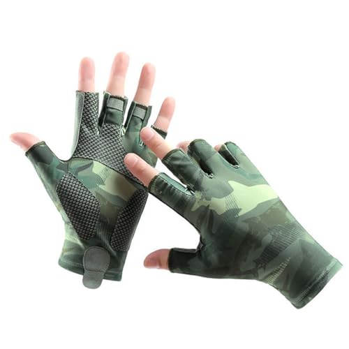 Sun Gloves UPF 50+ Fishing Gloves, Fingerless Sun Protection UV Protection Fishing Gloves Men/Women for Kayaking, Hiking, Paddling, Driving