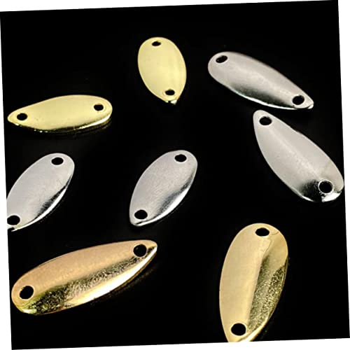 20pcs Metal Fishing Lure Blades Gold Silver Bass Bait for DIY Lure Making Bright Design for Enhanced Fish Freshwater Saltwater