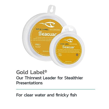 Seaguar Gold Label Fresh & Saltwater Fishing Leader Line, 100% Fluorocarbon - size: 6lb/50yds