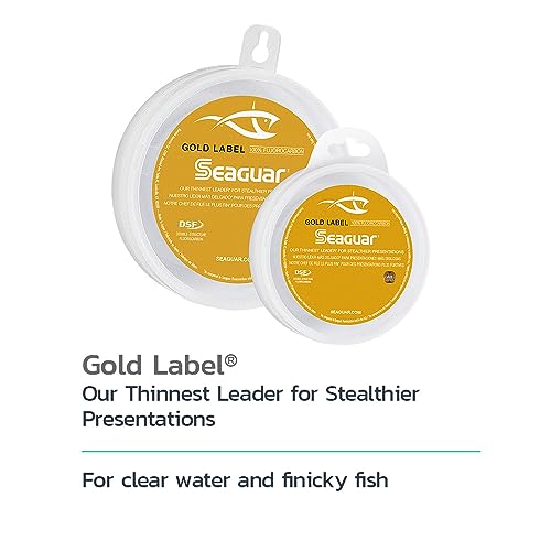 Seaguar Gold Label Fresh & Saltwater Fishing Leader Line, 100% Fluorocarbon - size: 8lb/50yds