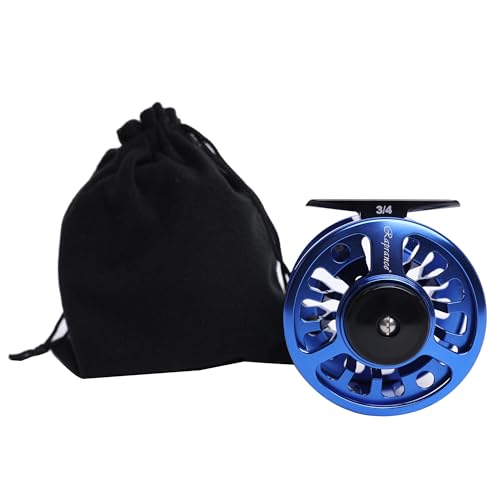 Raprance Fly Fishing Reel,CNC-Machined Aluminum Alloy Fly Reel Large Arbor Fly Reel, 3/4, 5/6, 7/8 wt Blue - size: 7/8wt