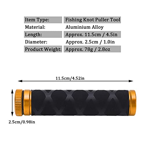 OUKENS Fishing Line Dragger, Fishing Knot Puller Tool Assist Fishing Line Knotting Device Tension Line Dragger for Fishing - color: Gold