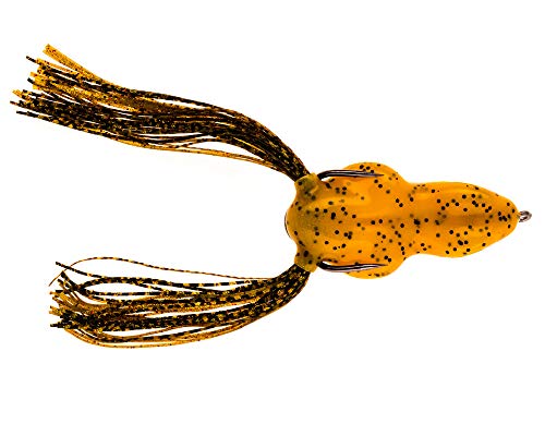 Scum Frog Scumdog Topwater Bass Fishing Hollow Body Frog Lure with Weedless Hooks - color: Pumpkin Seed, size: 5/8 oz