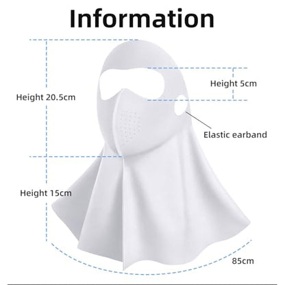 UPF 50+ Sun Protection Face Mask with Neck Coverage, UV Face Mask for Outdoor Activities, Unisex Breathable Sun Mask - style: Grey 2