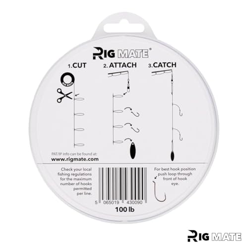 100 lb Pre-Tied Dropper Loop Rigs. Fishing Line Spool. Loops 18 Inches Apart with 5.5 Inch Loop Size. Perfect for Saltwater & Freshwater Fishing. Perfect for Snapper & Other Bottom Feeding Fish.