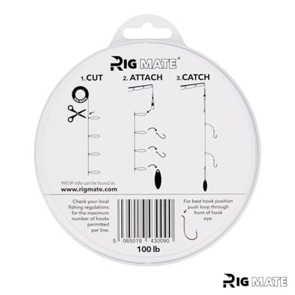 100 lb Pre-Tied Dropper Loop Rigs. Fishing Line Spool. Loops 18 Inches Apart with 5.5 Inch Loop Size. Perfect for Saltwater & Freshwater Fishing. Perfect for Snapper & Other Bottom Feeding Fish.