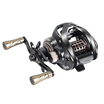 Baitcasting Fishing Reel – Lightweight Micro Baitcaster with Metal Spool, 7.2:1 High Speed Gear Ratio, Smooth Drag, Anti-Backlash Design for Lure & Ultralight Fishing