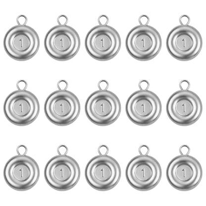 Fishing Weights, Disc Sinkers, Lead Fishing Sinkers & Weights for Saltwater & Freshwater, Flat Coin Sinkers for Bottom Fishing, Assorted Sizes - size: 1oz-15 Pcs