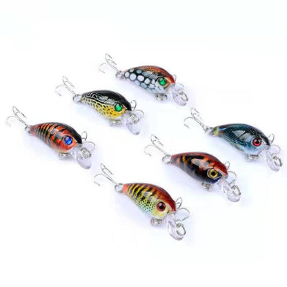 6 Pcs Minnow Crankbait Set, as Topwater Hard Swimbait Jerkbait for Trout Bass Salmon in Various Saltwater and Freshwater