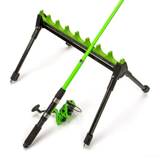 Adjustable Outdoor Fishing Rod Holder, Telescopic Fishing Pole Holder Bracket Spike Fishing Pole Rack for Bank Fishing Ground Sand