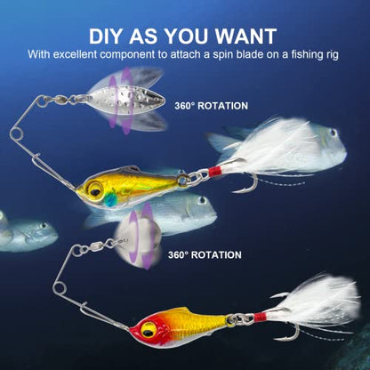 Fishing Spinnerbait Smooth Spoons Kit Fishing Spinner Blades Smooth Spoons Rigs with Willow and Teardrop Making Fishing Lures Replacement Accessories - color: A: 50Pcs Spinnerbaits Smooth Spoons Kit