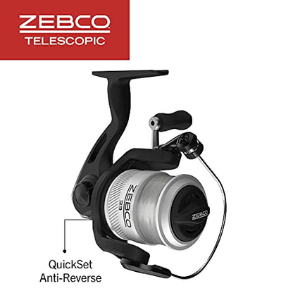 Zebco 33 Spinning Reel and Telescopic Fishing Rod Combo - style: 6 Foot - Spinning